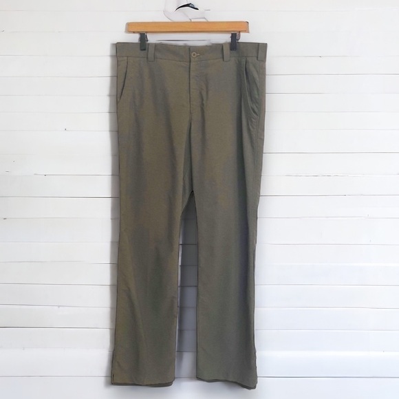 Nike Golf Dri-Fit Flat Front Chinos Pants in Tan/Khaki, Size 34x32 - Picture 1 of 12